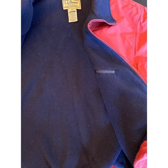 L.L. Bean Mens Red Fleece-Lined Jacket X-Large Polyester & Nylon - Picture 5 of 5